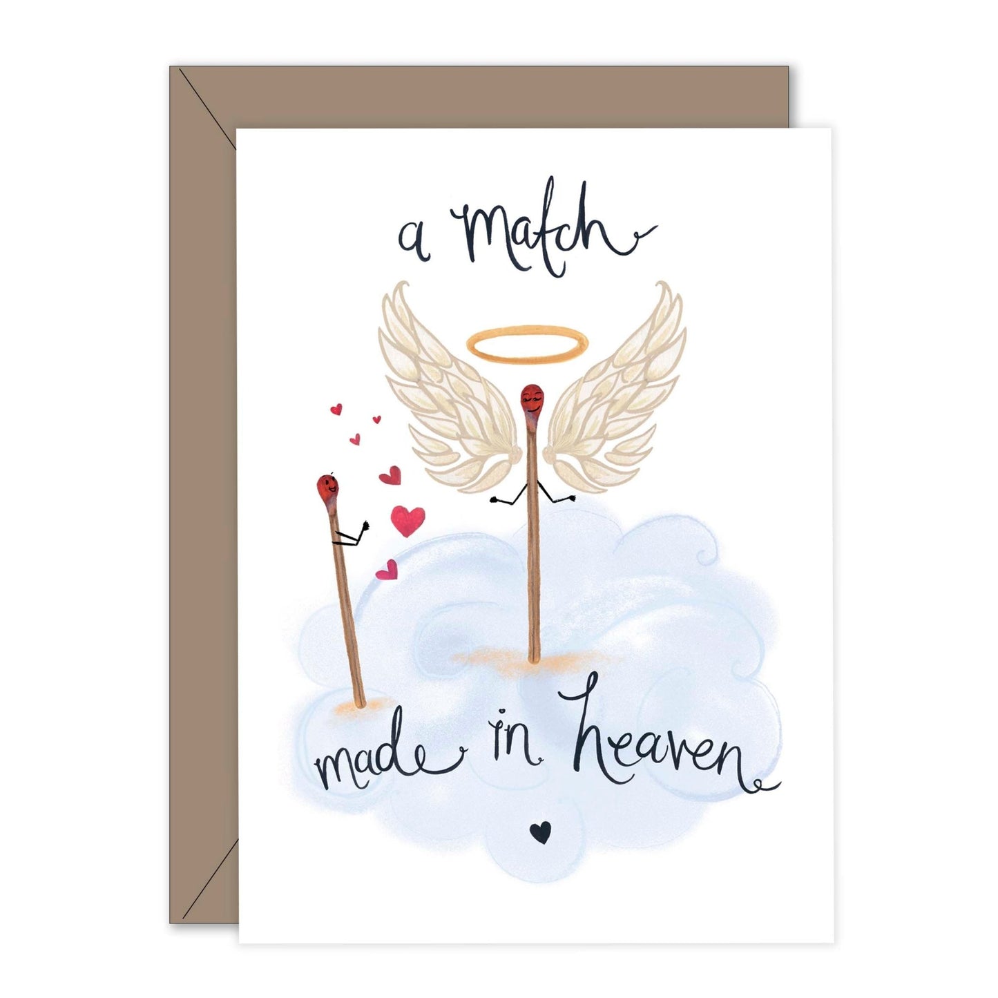 A Match Made in Heaven greeting card – Blank inside