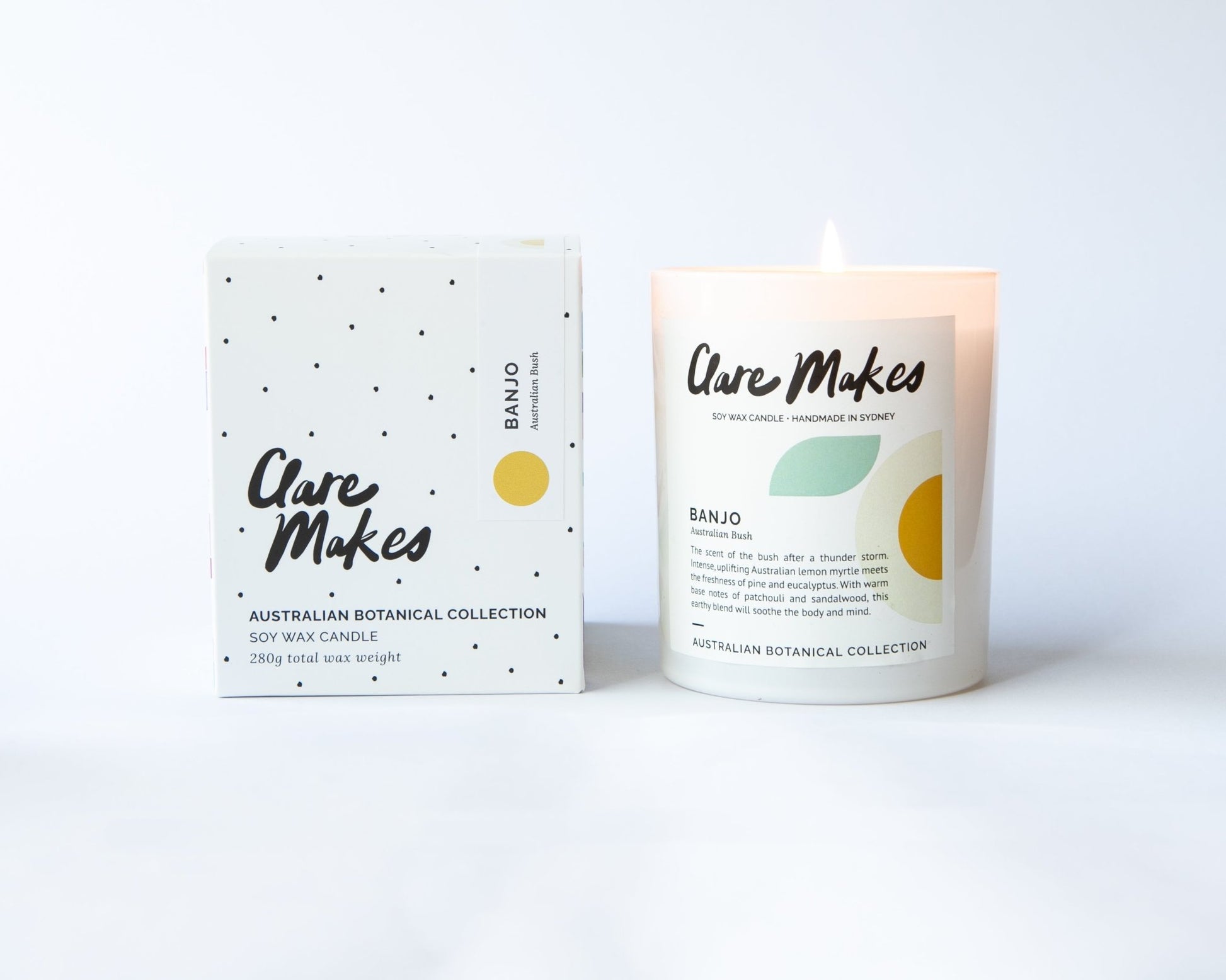 Banjo: Australian Bush candle, presented in a beautiful box.