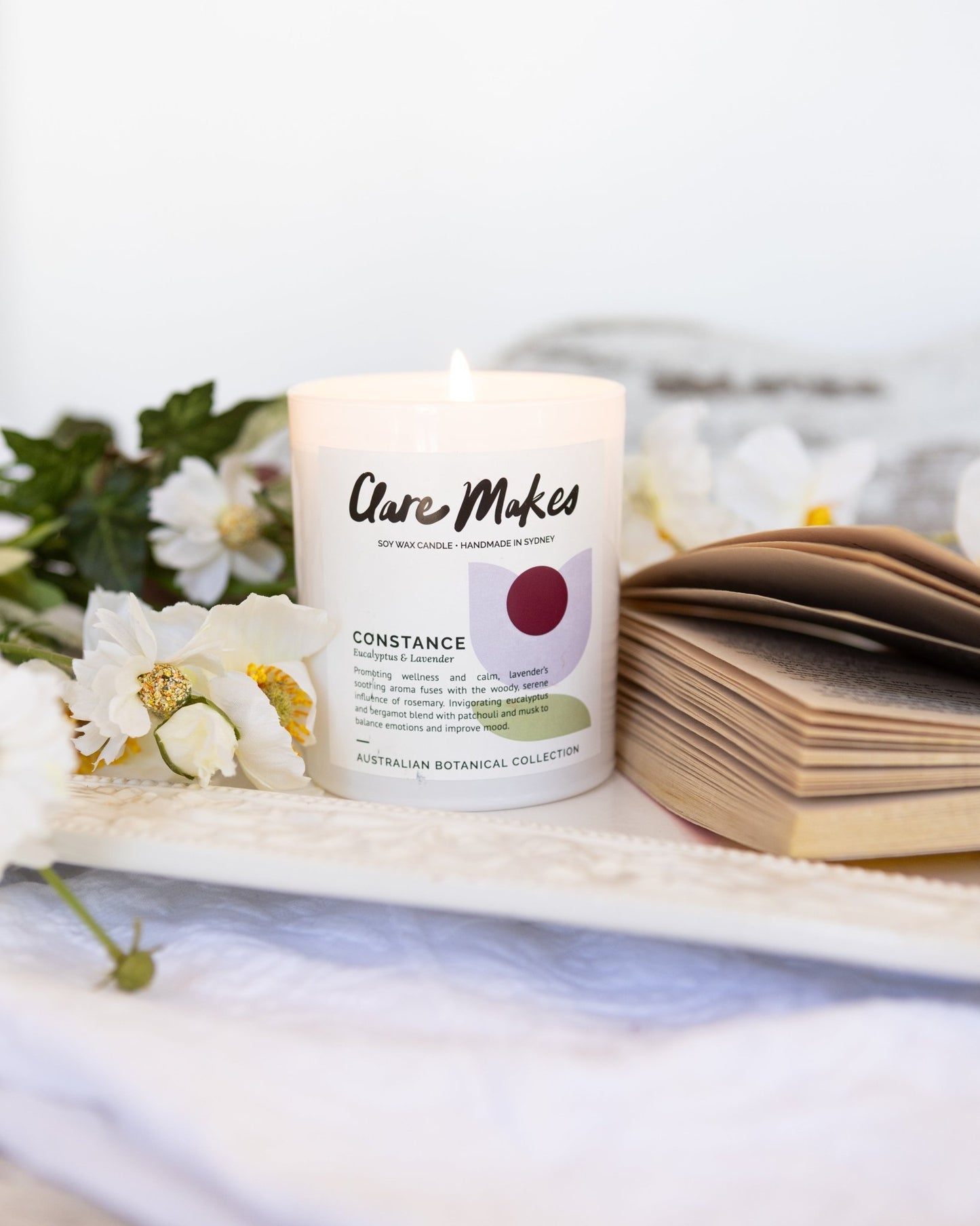 Constance: Eucalyptus & Lavender - Clare Makes - Candle