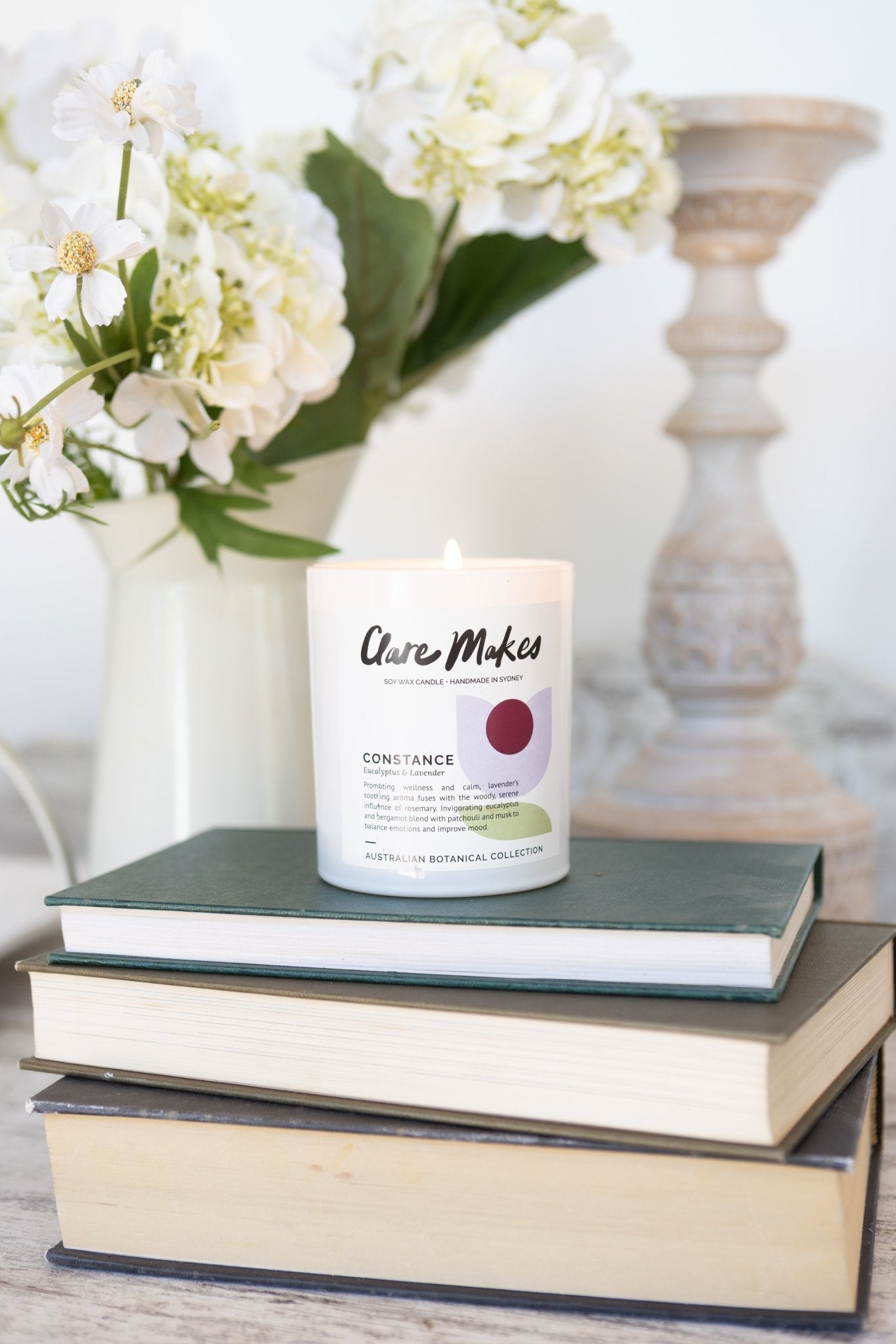 Constance: Eucalyptus & Lavender - Clare Makes - Candle