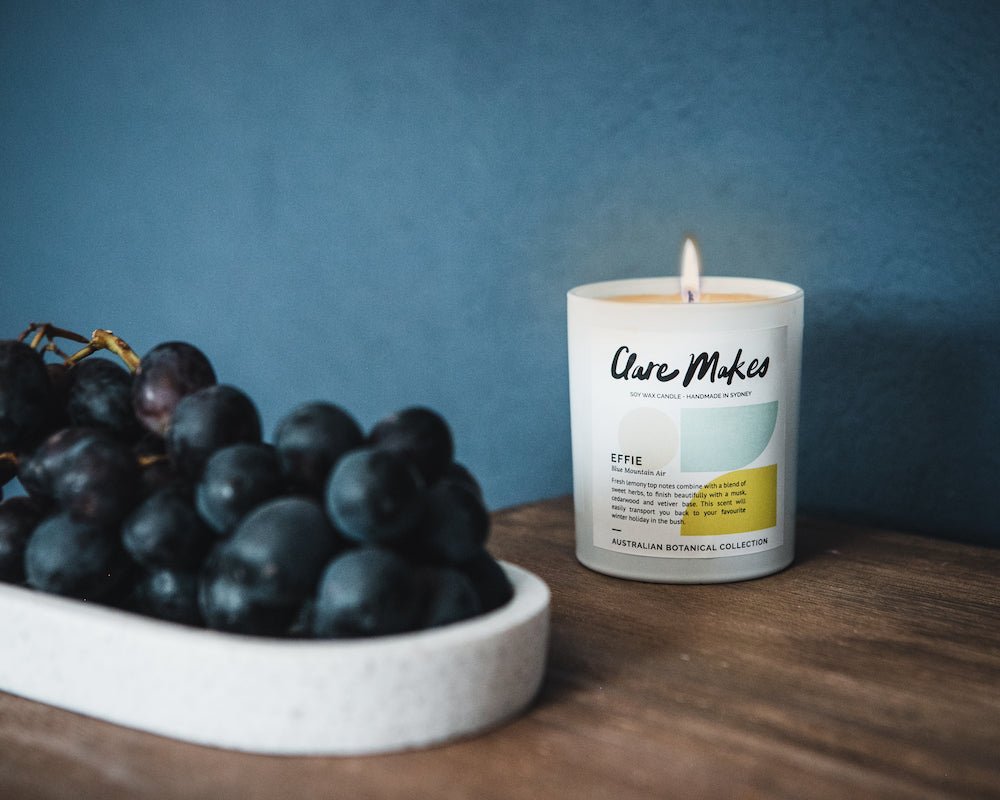 Effie: Blue Mountain Air - Clare Makes - Candle