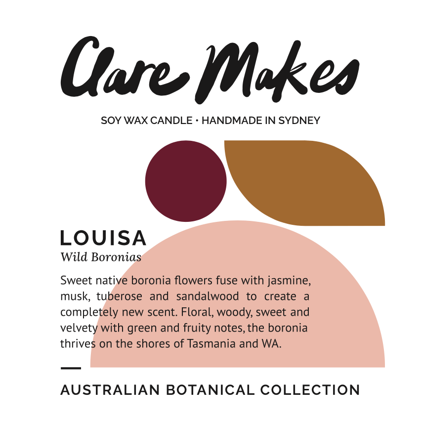 Louisa: Wild Boronias (Seconds) - Clare Makes - Candle