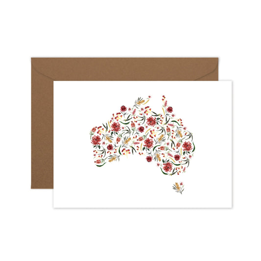 Greeting Card: Waratah Australia (Blank Inside)