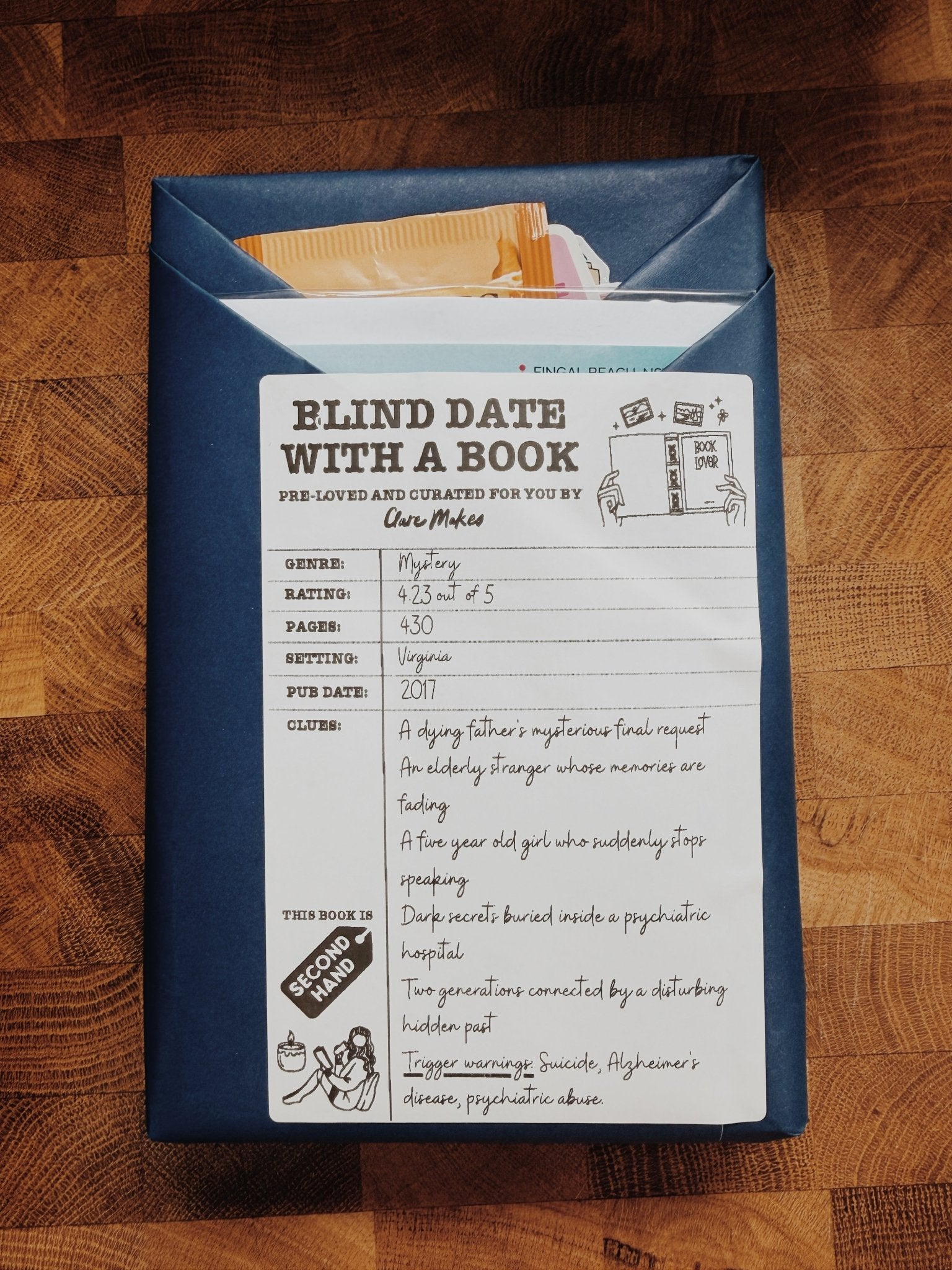 Blind Date With a Book: A Curated Surprise Read (Second-Hand) - Clare Makes - Blind Date With A Book