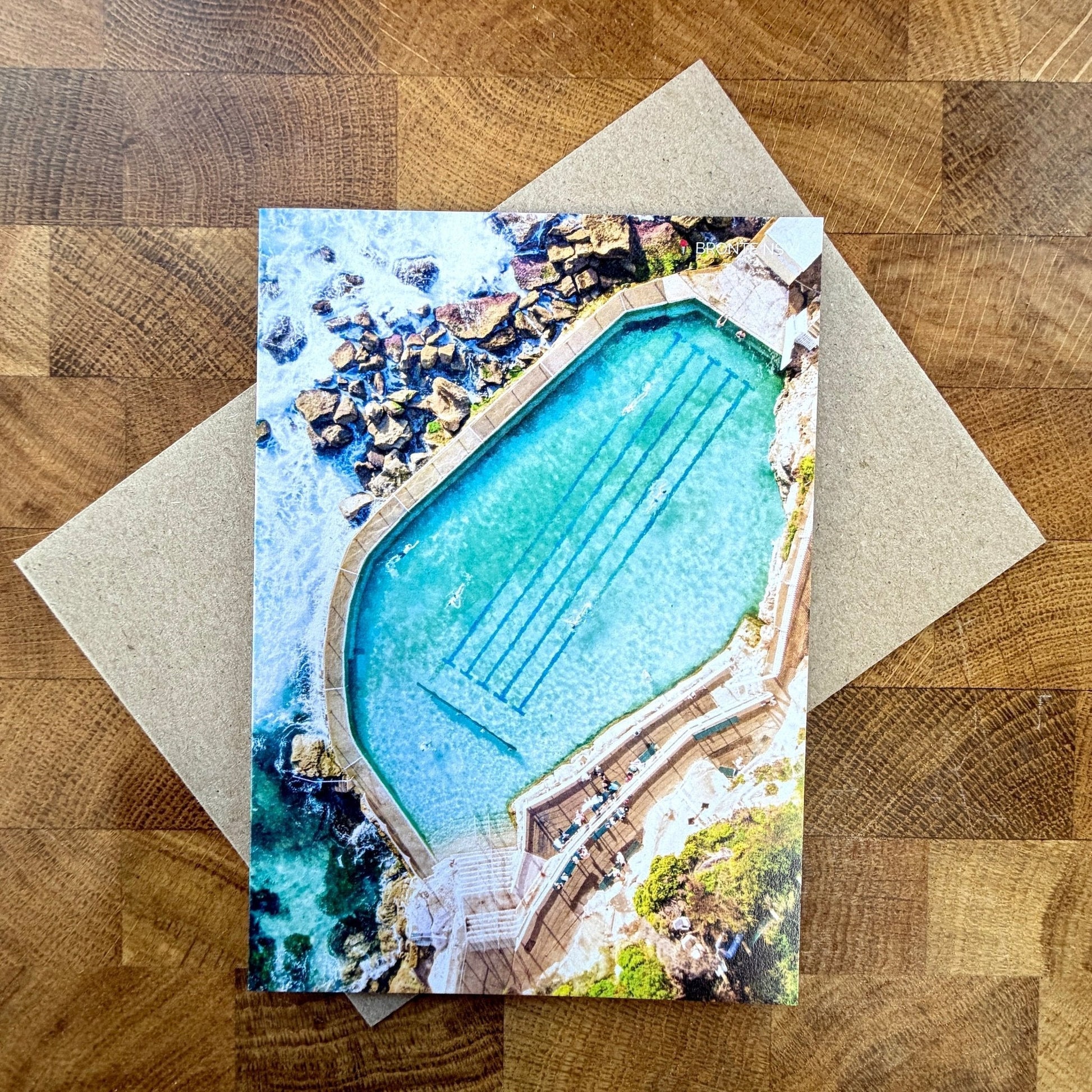 Bronte Ocean Baths Greeting Card | Sydney Eastern Beaches Card | Clare Makes - Clare Makes -
