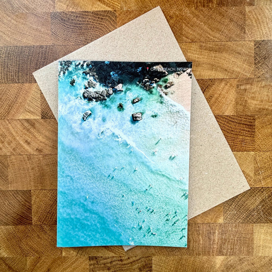 Caves Beach Greeting Card | Lake Macquarie Coastal Card | Clare Makes - Clare Makes -