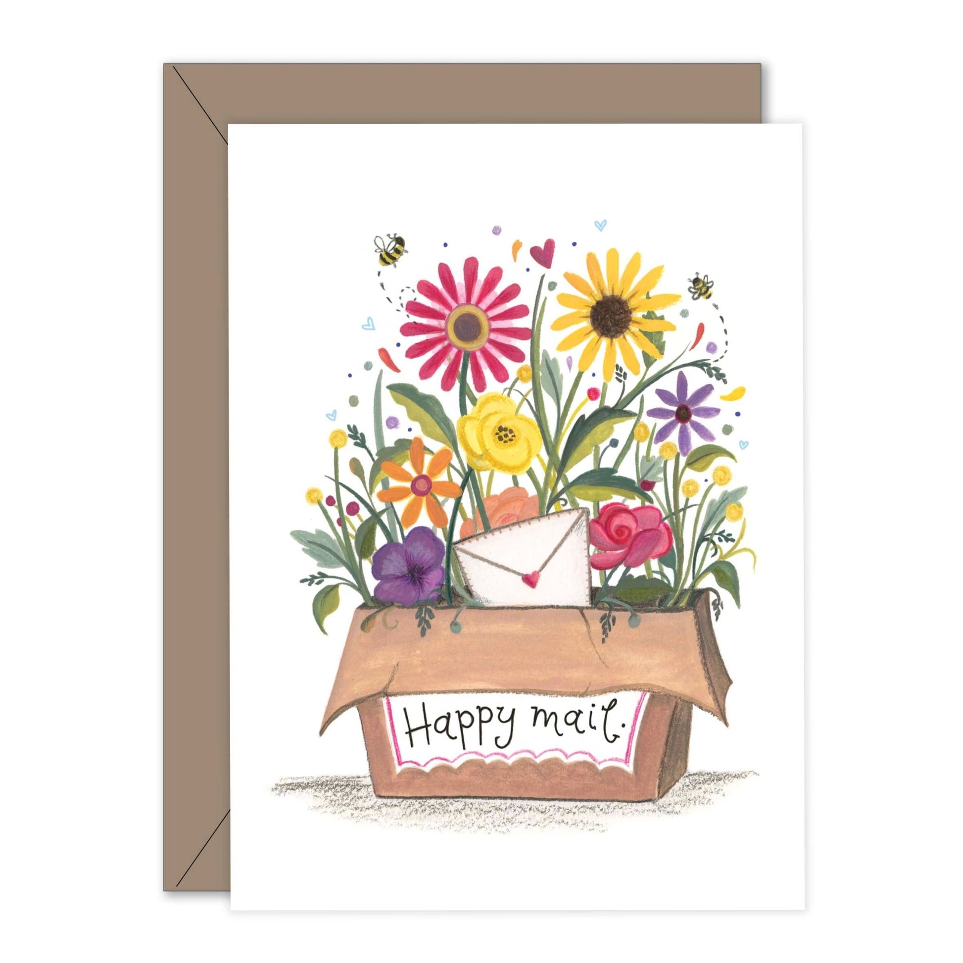 Greeting Card: Happy Mail (Blank Inside) - Clare Makes - Card