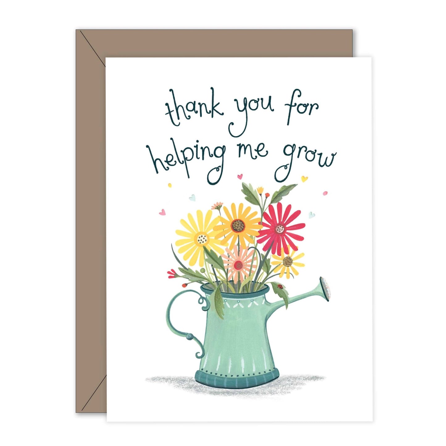 Greeting Card: Thank You For Helping Me Grow (Blank Inside) - Clare Makes - Card