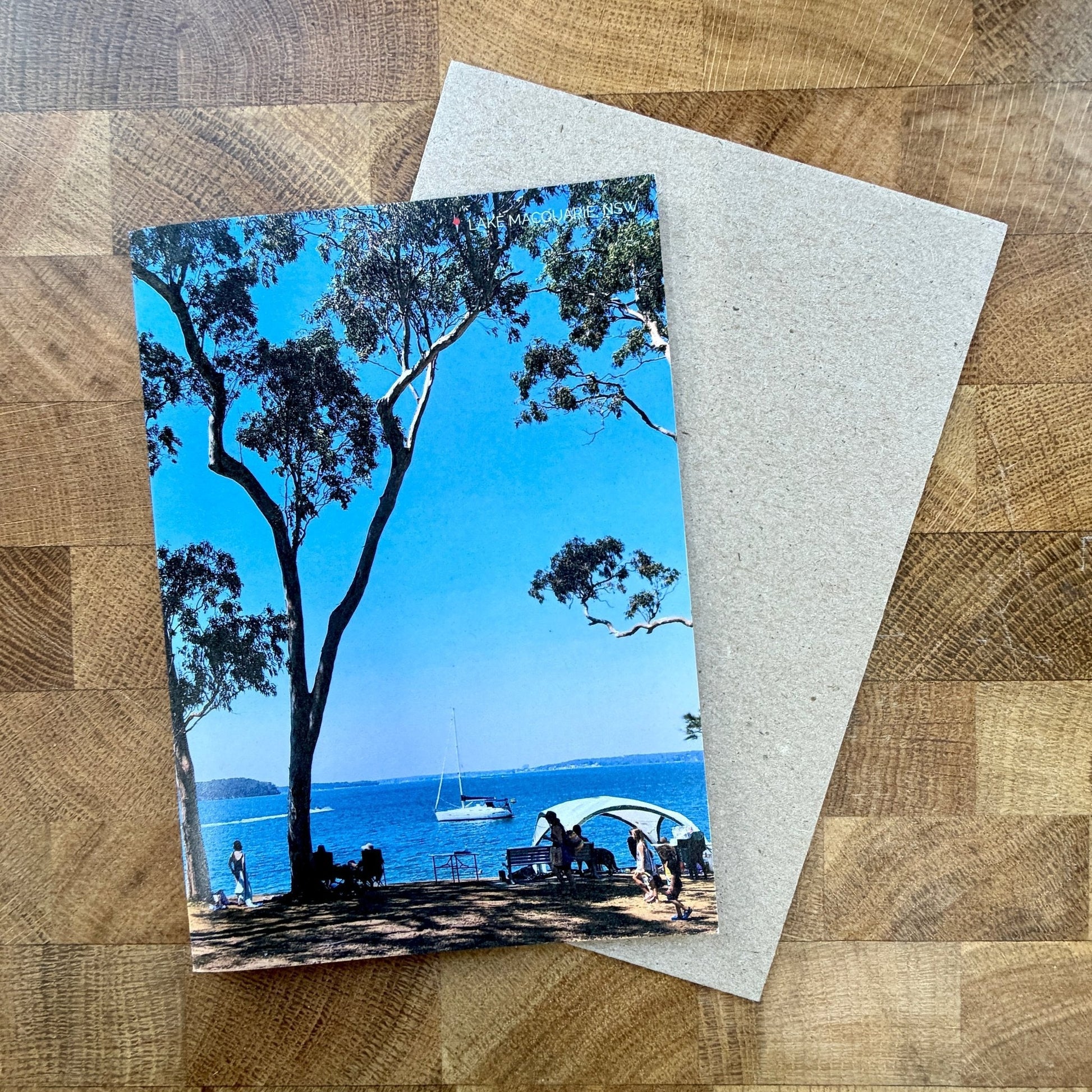 Lake Macquarie Greeting Card | NSW Lake Coastal Card | Clare Makes - Clare Makes -