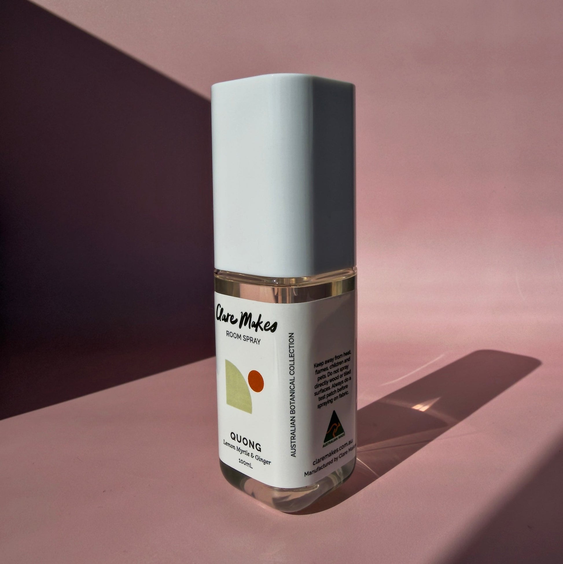 Lemon Myrtle & Ginger Room Spray 100ml - Clare Makes - Room Spray
