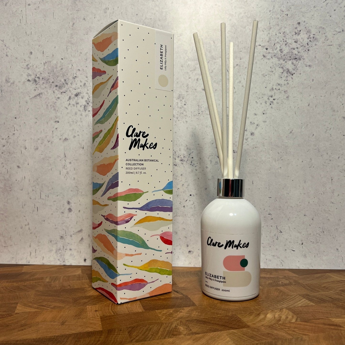 Lilly Pilly & Frangipani Reed Diffuser 200ml - Clare Makes - Reed Diffuser