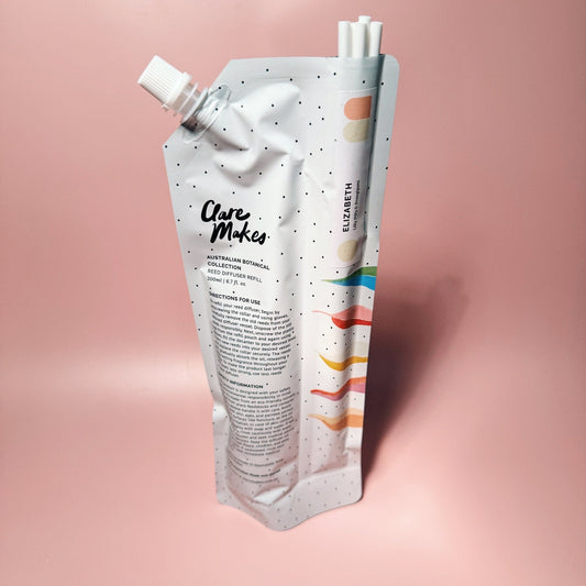 Lilly Pilly & Frangipani Reed Diffuser Refill Pouch 200ml - Clare Makes - Reed Diffuser Refill