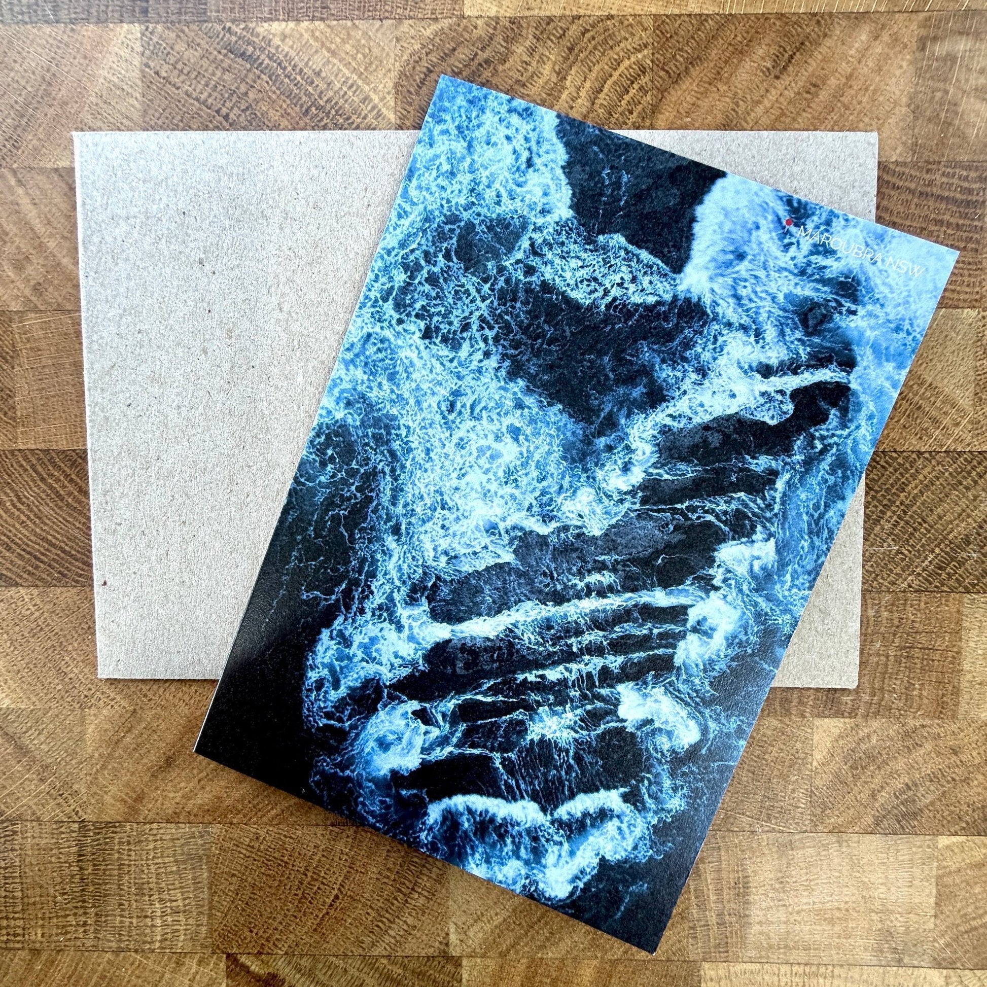 Maroubra Wild Surf Greeting Card | NSW Beach Photography Card | Clare Makes - Clare Makes -
