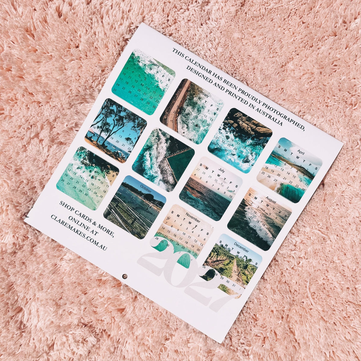 Newcastle & Surrounds From the Air (Mostly): 2027 Wall Calendar - Clare Makes -