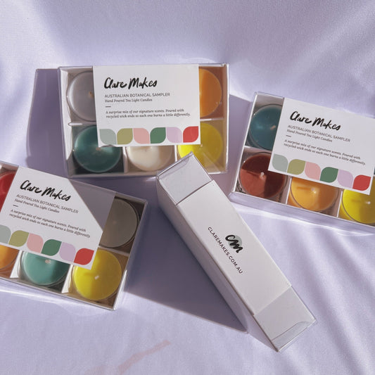 Tea Light Sampler Box - Clare Makes - Candle