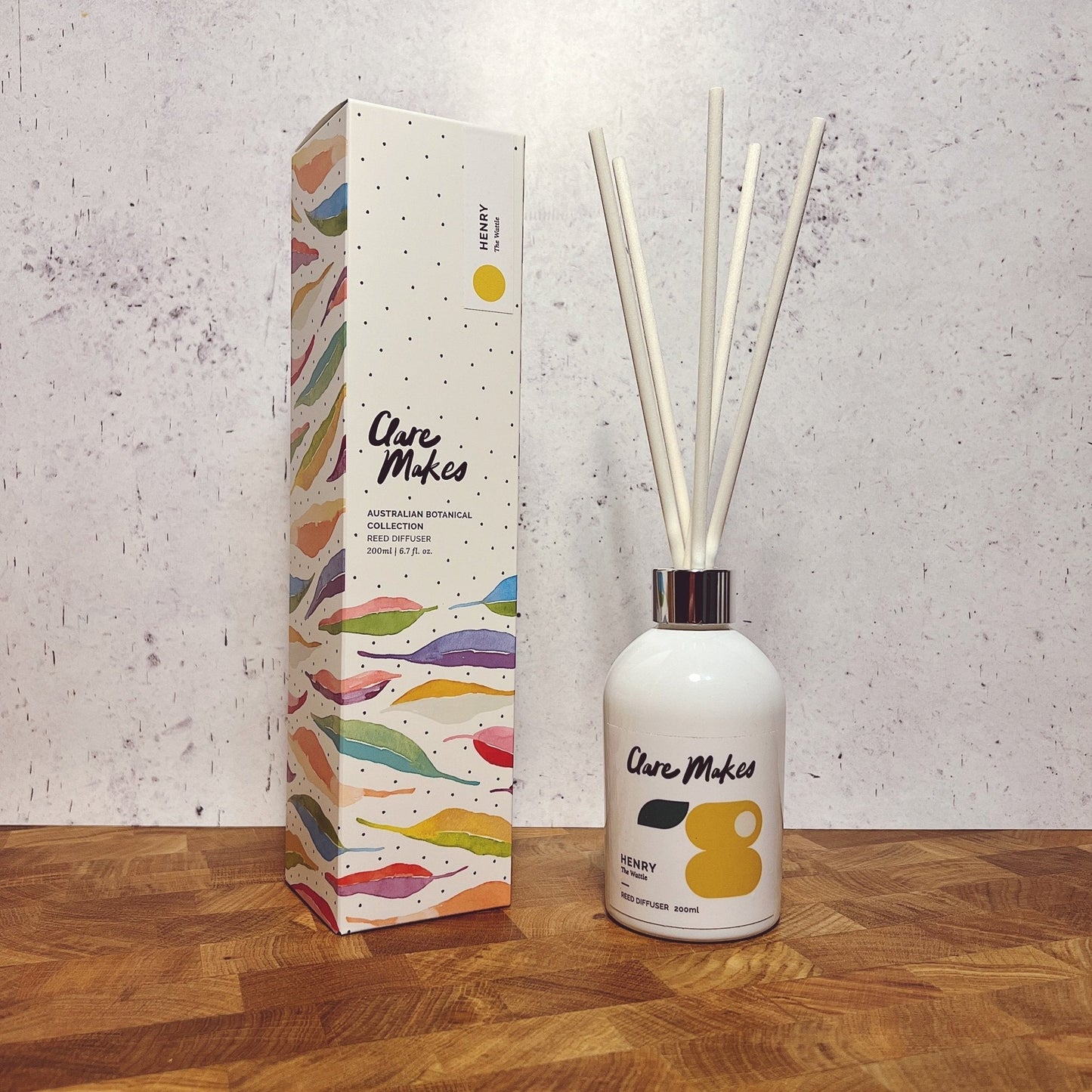 Wattle Reed Diffuser 200ml - Clare Makes - Reed Diffuser