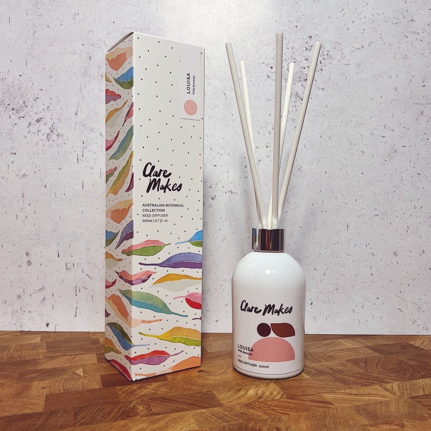 Wild Boronias Reed Diffuser 200ml - Clare Makes - Reed Diffuser