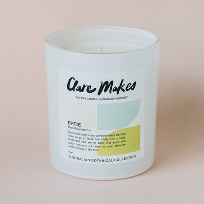 Effie: Blue Mountain Air - Clare Makes - Candle