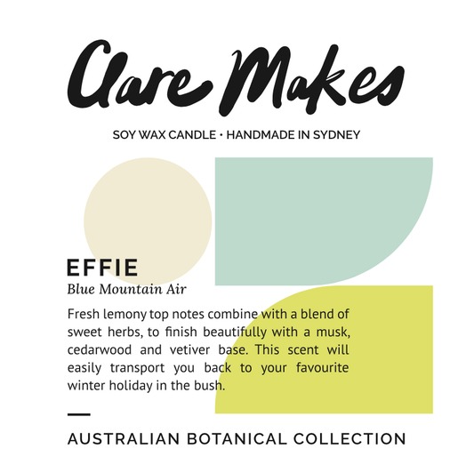 Effie: Blue Mountain Air (Seconds) - Clare Makes - Candle