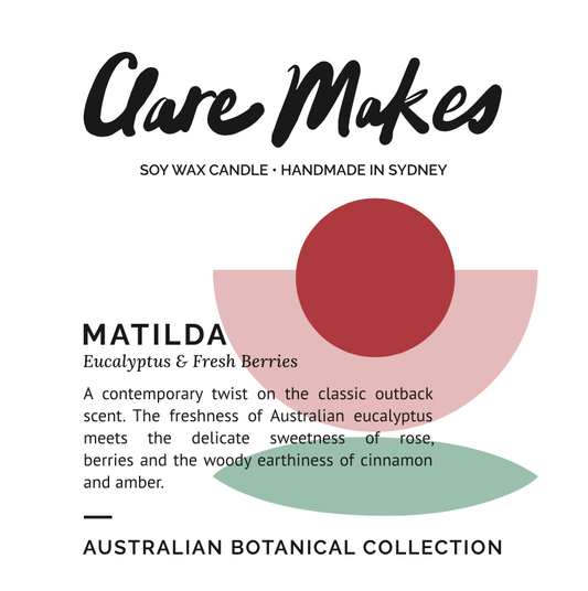 Matilda: Eucalyptus & Fresh Berries (Seconds) - Clare Makes - Candle