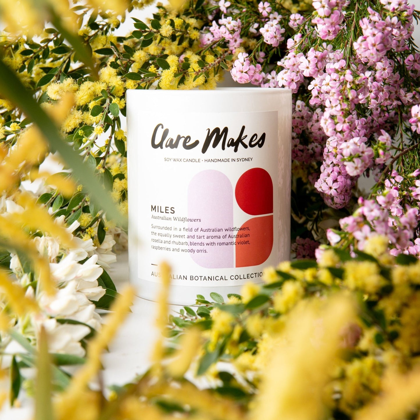 Miles: Australian Wildflowers (discontinued & 40% off!) - Clare Makes - Candle