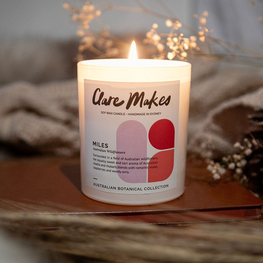 Miles: Australian Wildflowers (discontinued & 40% off!) - Clare Makes - Candle